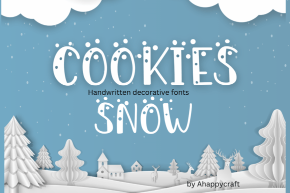 Cookies Snow Font for Seasonal Marketing