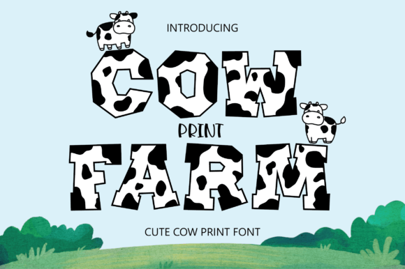 Cow Print Farm Font for Web Design
