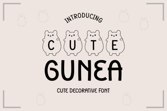 Cute Gunea Font for Web Design