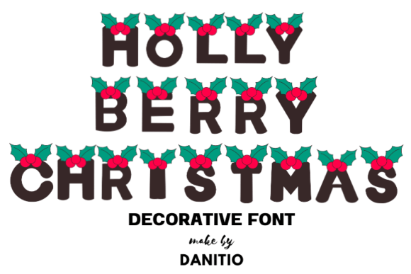 Holly Berry Christmas Font for Festive Branding