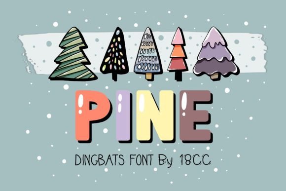 Pine Font for Festive Editorial Design