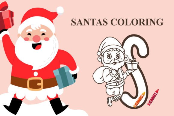 Santa's Coloring Font for Festive Craft Projects