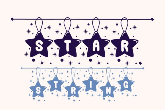 Star String Font for Handmade and Commercial Creations