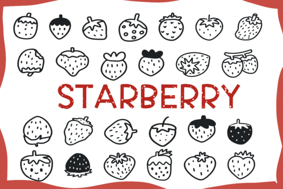 Starberry: A Cute Dingbats Font for Handmade Creations