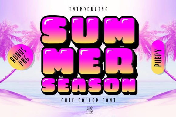 Summer Season Purpy: A Playful Font for Editorial Creativity