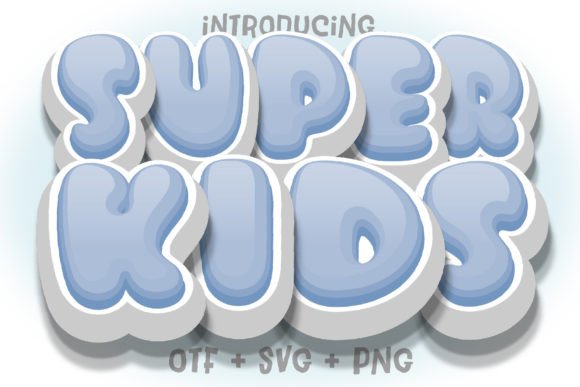 Super Kids Blue Font for Web Design Projects