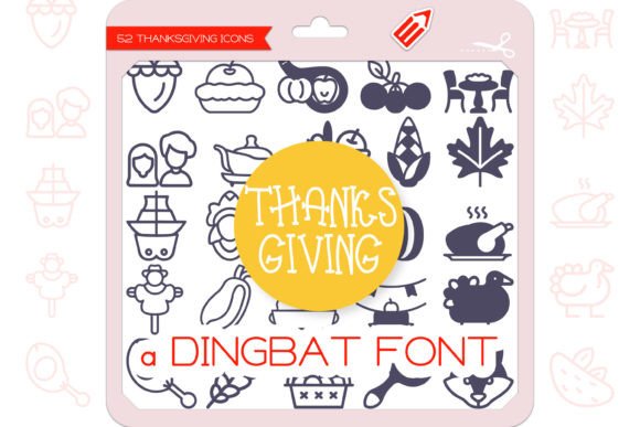 Thanksgiving Icons: A Cute Dingbat Font for Creative Projects